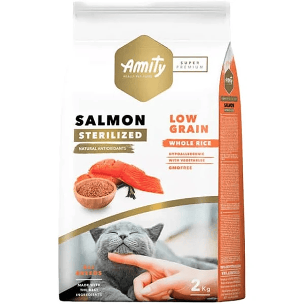 AMITY LOW GRAIN SALMON ADULT CAT 2 KG 