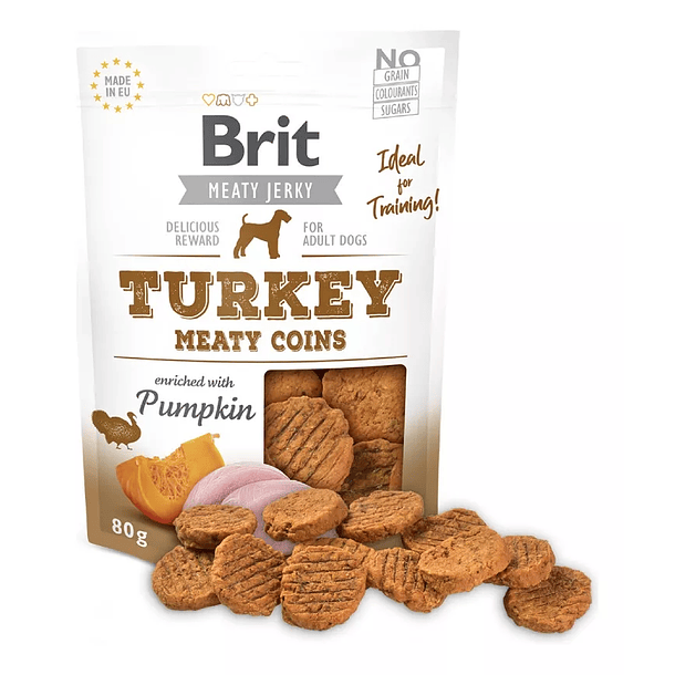 BRIT JERKY SNACK TURKEY MEATY COINS 80 g 