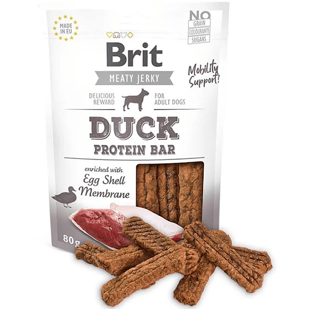 BRIT JERKY SNACK DUCK PROTEIN BAR 80 g 