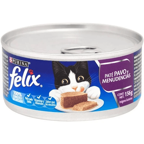 LATA FELIX PATE SABOR PAVO MENUDENCIAS 156 g 