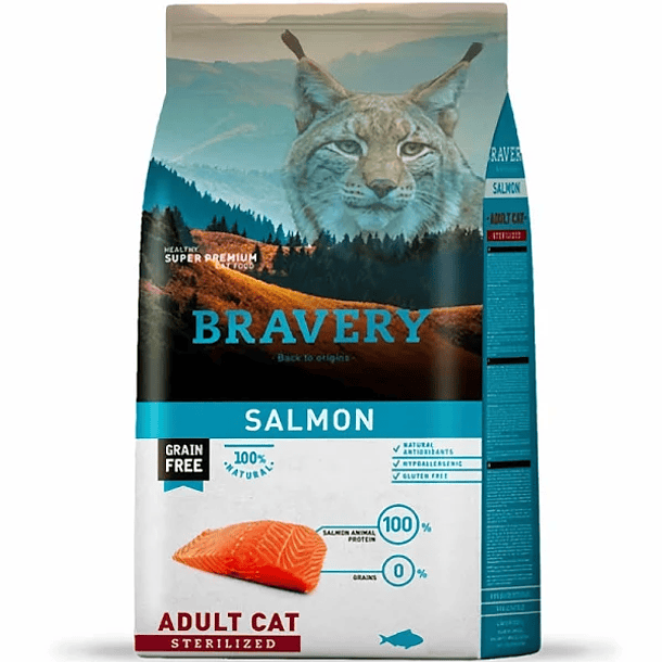 BRAVERY SALMON ADULT CAT STERILIZED 2 KG 