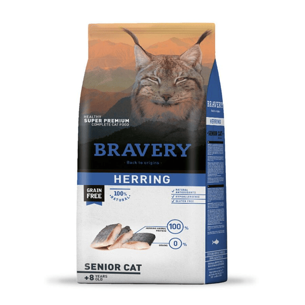 BRAVERY HERRING SENIOR CAT 2 KG 