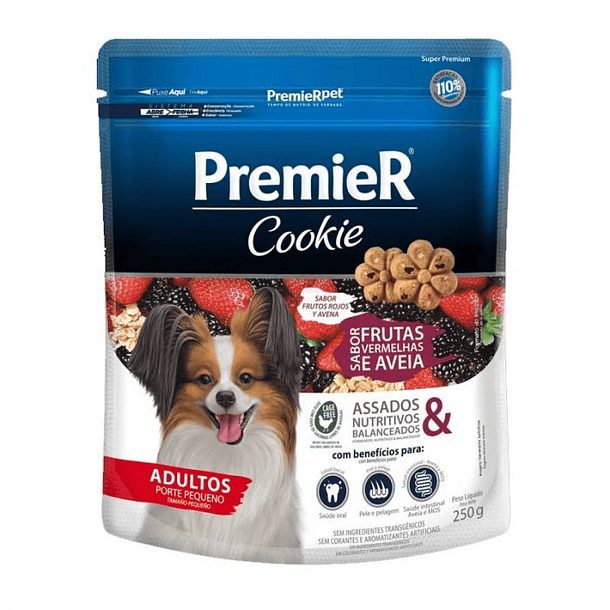 PREMIER COOKIE ADULTO RAZA PEQUEÑA FRUTOS ROJOS Y AVENA 250 g  