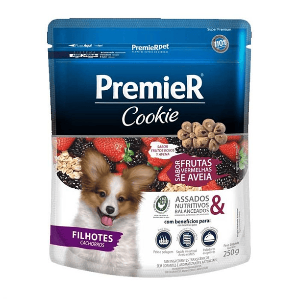 PREMIER COOKIE CACHORRO RAZA PEQUEÑA FRUTOS ROJOS Y AVENA 250 g  