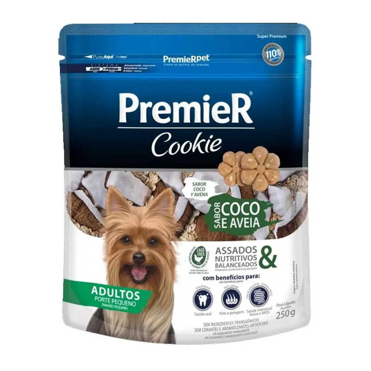 PREMIER COOKIE ADULTO RAZA PEQUEÑA COCO Y AVENA 250 g