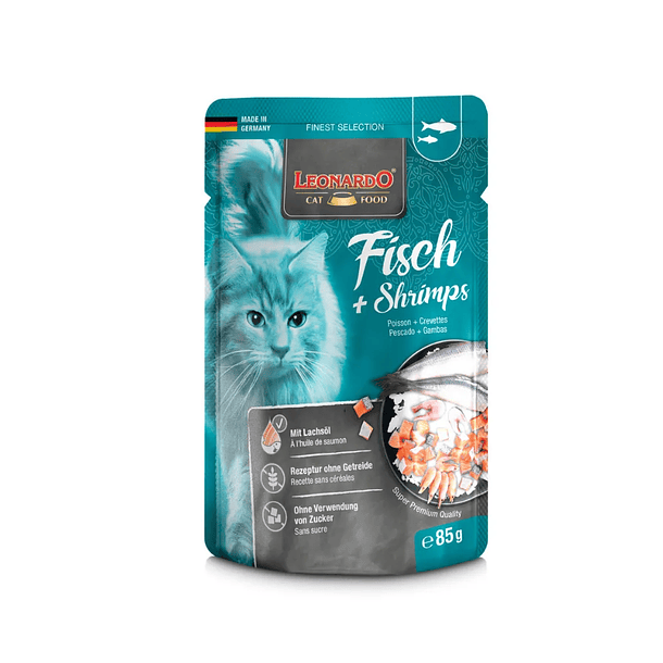 LEONARDO SOBRES PESCADO & CAMARONES 85 g 
