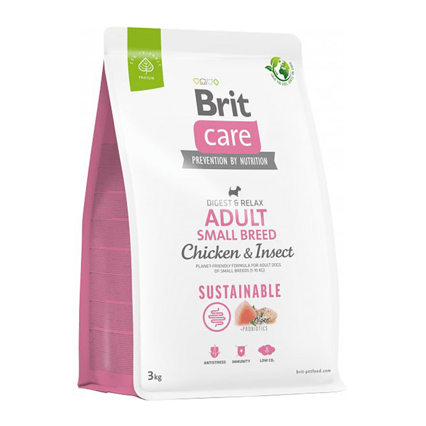 BRIT CARE CHICKEN & INSECT ADULT SMALL BREED 3 KG 