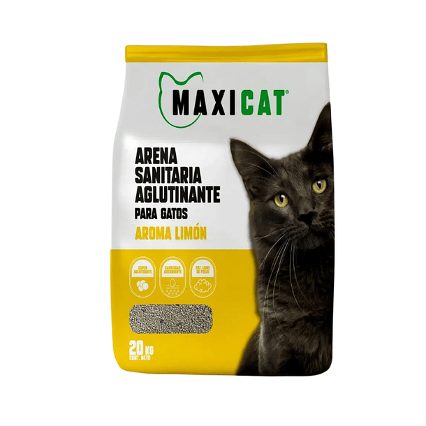 ARENA SANITARIA MAXICAT LIMÓN 20 KG 