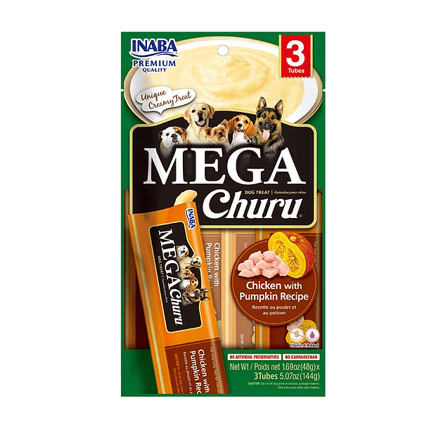 MEGACHURU DOG CHICKEN 3 TUBOS 48 g 