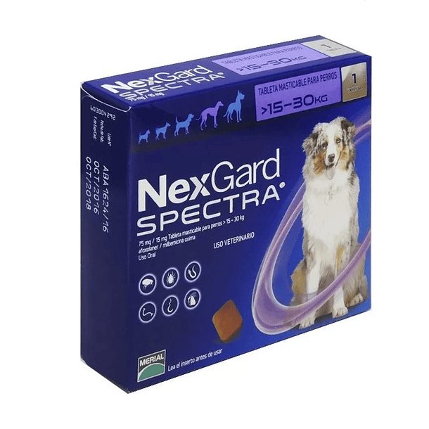 NEXGARD SPECTRA 15,1 A 30 KG 1 COMPRIMIDO 