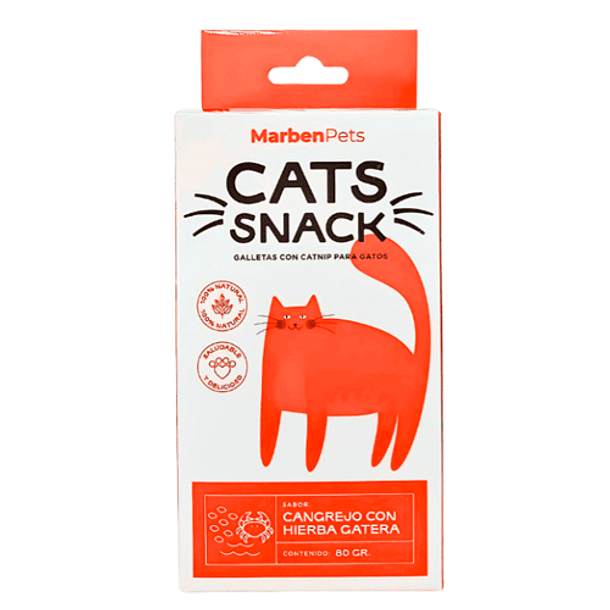 CATS SNACK CANGREJO HIERVA GATERA 80 g 