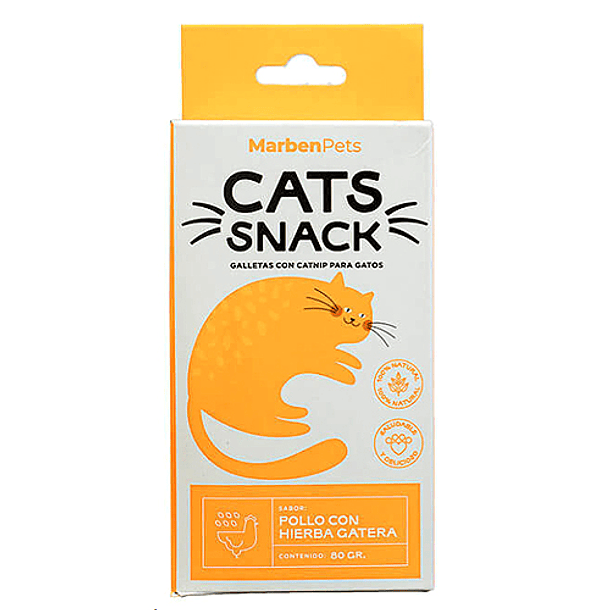 CATS SNACK POLLO HIERVA GATERA 80 g 