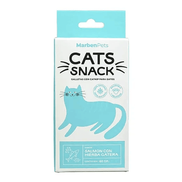 CATS SNACK SALMÓN CON HIERVA GATERA 80 g 