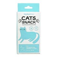 CATS SNACK SALMÓN CON HIERVA GATERA 80 g