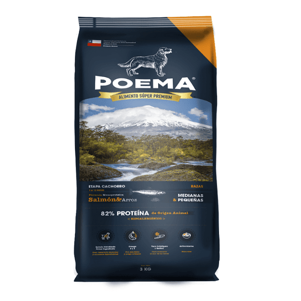 POEMA CACHORRO SALMON Y ARROZ 3 KG 
