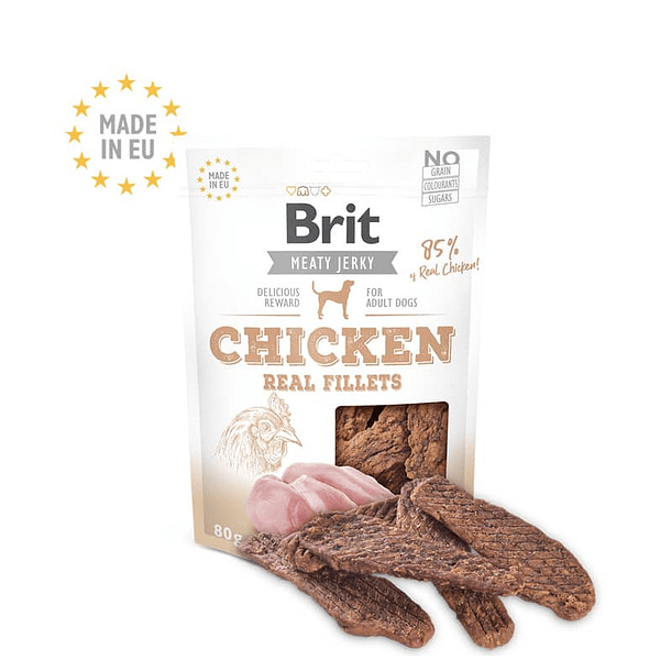 BRIT JERKY SNACK CHICKEN REAL FILLETS 80 g 