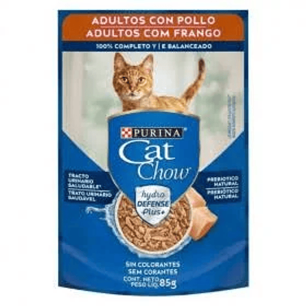 CAT CHOW SOBRE GATO ADULTO SABOR POLLO 85 g 