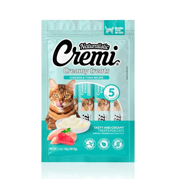 CREMI CHICKEN & TUNA 5 TUBOS 