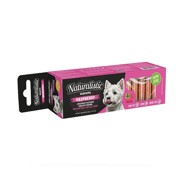 NATURALISTIC BISCUITS RASPBERRY CREAM 120 g 