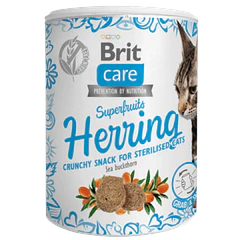 BRIT CARE CAT SNACK SUPERFRUITS HERRING FOR STERILIZED 100 g