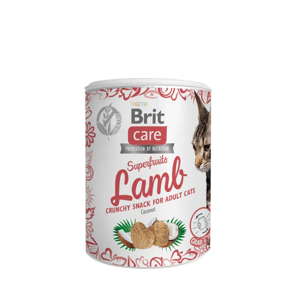 BRIT CARE CAT SNACK SUPERFRUITS LAMB FOR ADULT 100 g 