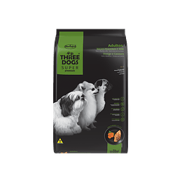 Three Dogs Súper Premium Adultos Razas Pequeñas Pollo y Zanahoria 10,1 kg