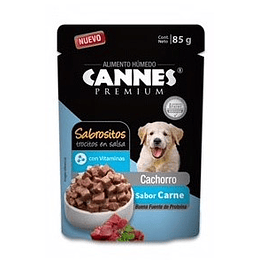 Cannes Sobrecito Cachorro (carne) 85 g