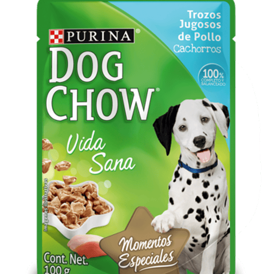 Dog Chow Sobrecito Cachorro Trozos Jugosos de Pollo 100 g