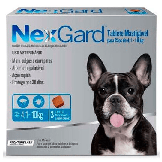 Nexgard 4 - 10 kg (3 comprimidos)