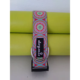 Coleira Mandala - largura 4 cm 