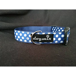 Coleira Bolinhas Brancas 