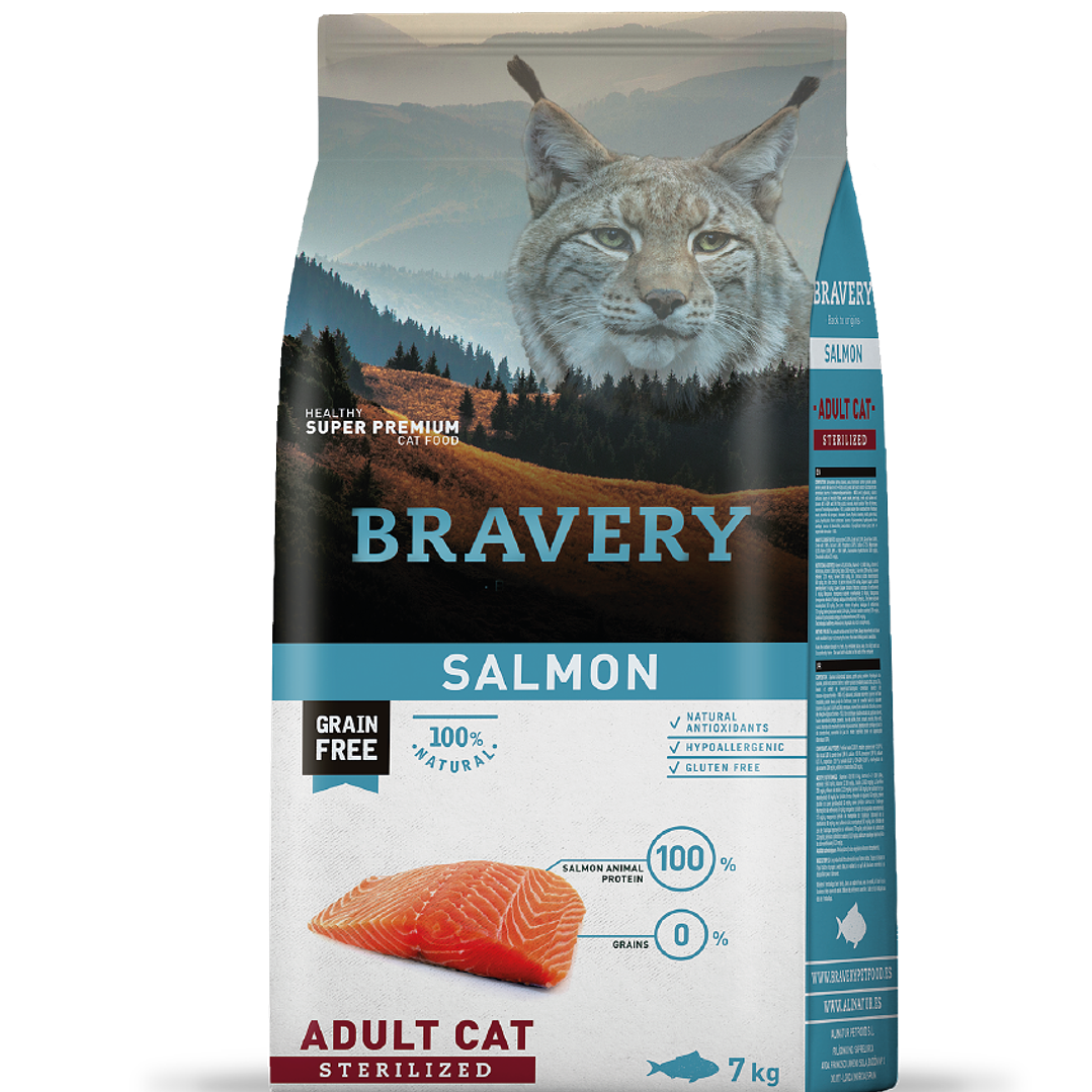 BRAVERY SALMON ADULT CAT STERILIZED 7 KG 1