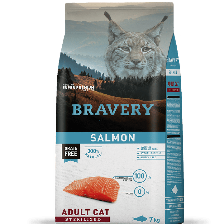 BRAVERY SALMON ADULT CAT STERILIZED 7 KG 1