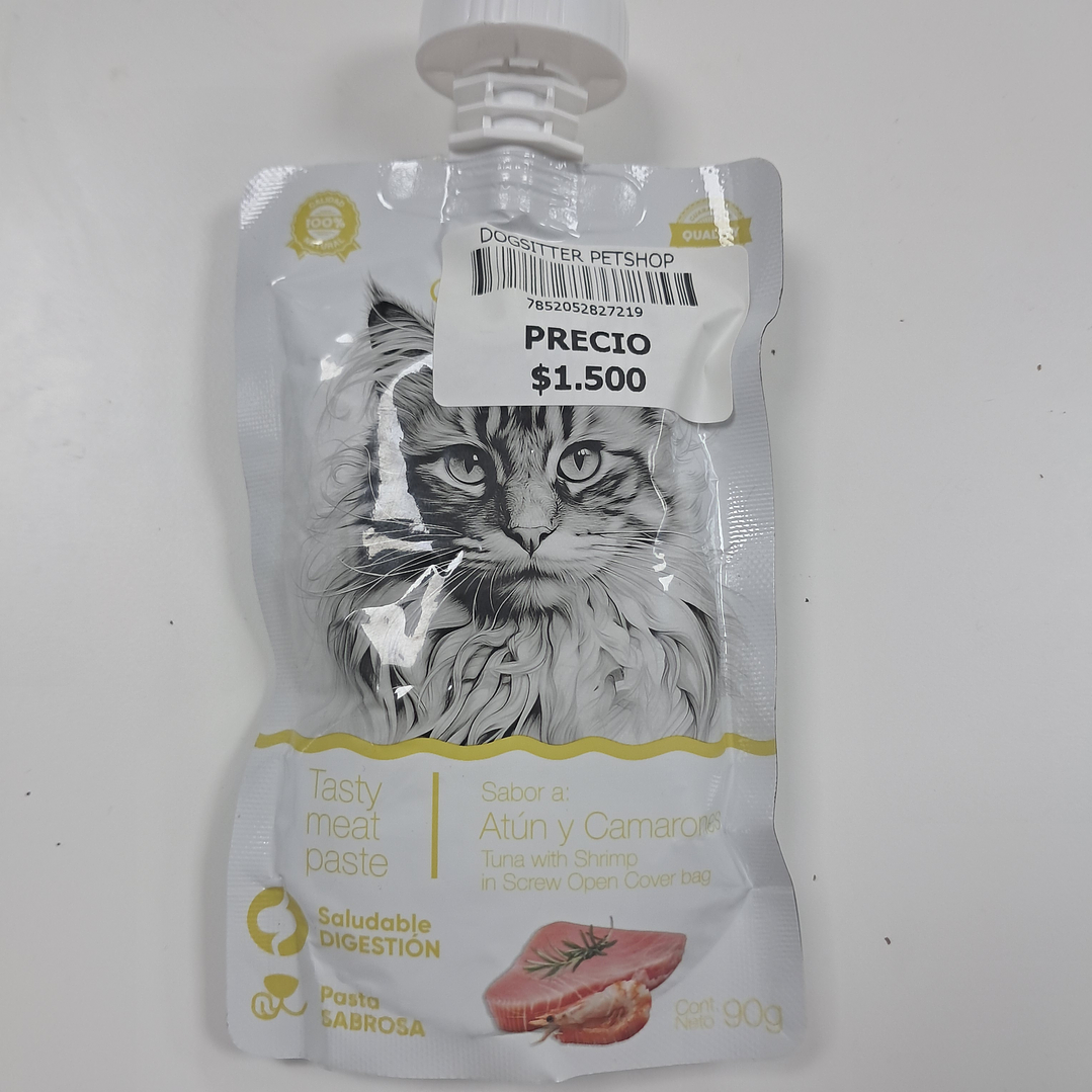 PASTA LIQUIDA SABOR ATÚN Y CAMARONES 90 GR 1