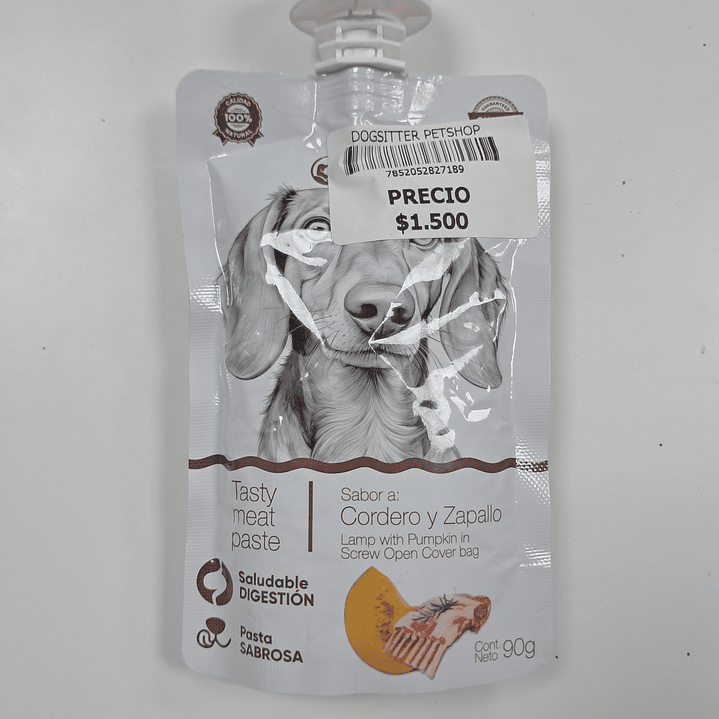 PASTA LIQUIDA SABOR CORDERO Y ZAPALLO 90 GR  1