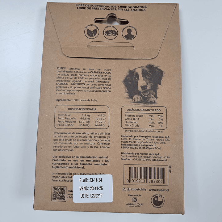 CARNE DESHIDRATADA DE POLLO 35 GR 2