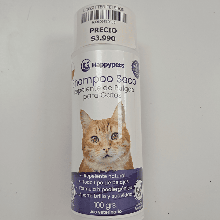 SHAMPOO SECO REPELENTE DE PULGAS PARA GATO 100 GR 1