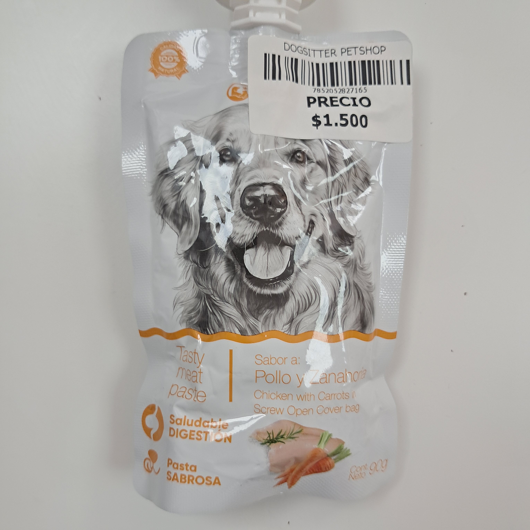 PASTA LIQUIDA PARA PERRO SABOR POLLO Y ZANAHORIA 90GR 1