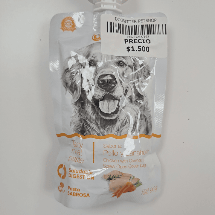 PASTA LIQUIDA PARA PERRO SABOR POLLO Y ZANAHORIA 90GR 1