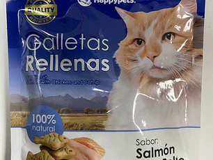 GALLETAS RELLENAS SABOR SALMÓN CON POLLO Y CATNIP 60 GR