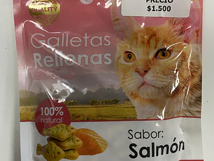 GALLETAS RELLENAS SABOR SALMÓN Y CATNIP 60 GR