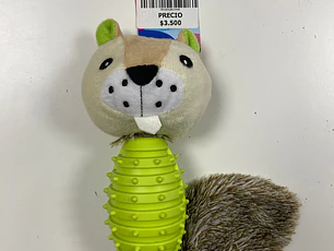 JUGUETE ARDILLA CON REFUERZO DE GOMA 