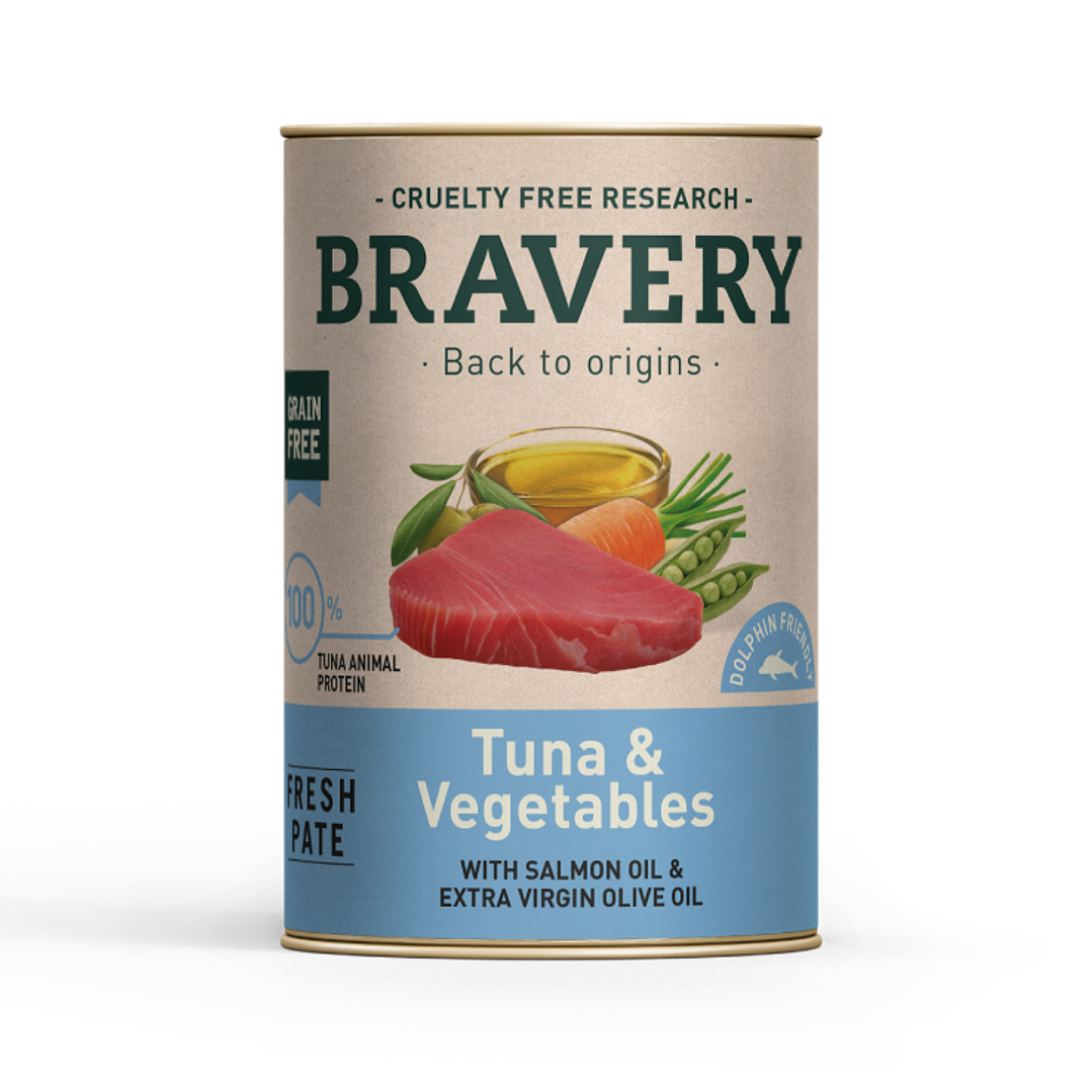 BRAVERY TUNA AND VEGETABLES WET FOOD 290 GR  1