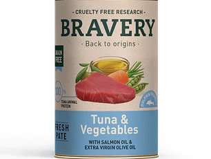 BRAVERY TUNA AND VEGETABLES WET FOOD 290 GR 