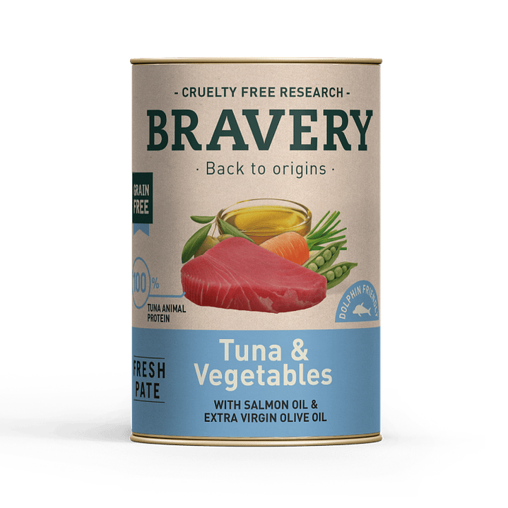 BRAVERY TUNA AND VEGETABLES WET FOOD 290 GR  1