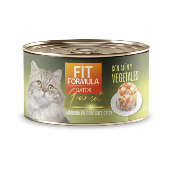 FIT FORMULA GOURMET LATA GATO VEGETALES 80 GR 1