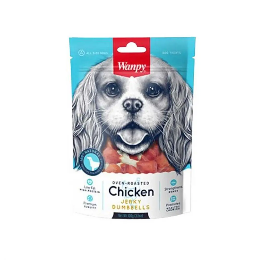 WANPY JERKY DOG CHICKEN DUMBELLS 100G  1