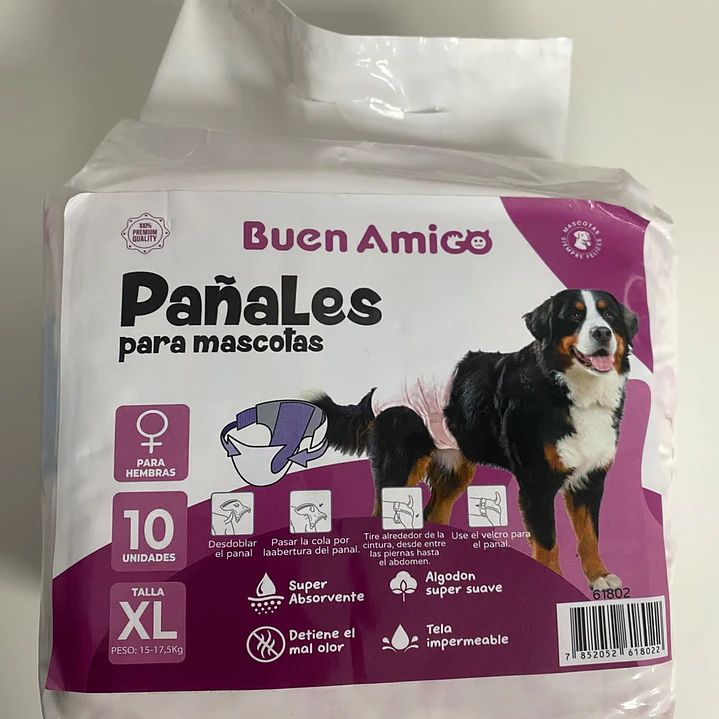 PAÑAL HEMBRA XL BUEN AMIGO 1