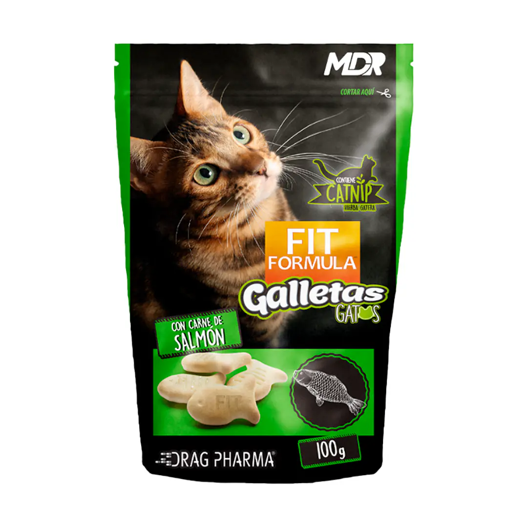 FIT SNACK GALLETA GATO SALMON 100 GR 1