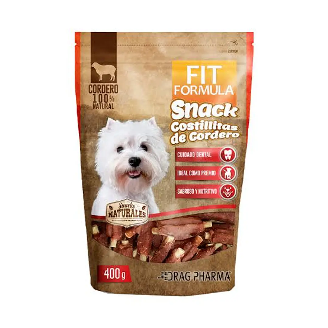 FIT SNACK PERRO COSTILLA CORDERO 400 GR 1